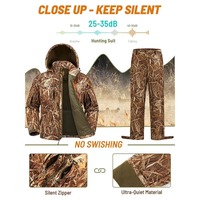 Combinaison de chasse professionnelle sur mesure, imperméable, coupe-vent, respirante, camouflage, imprimé animal, pull en polaire
