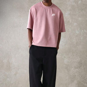 Camisetas al por mayor para hombre, camisetas unisex de gran tamaño, de alta calidad, de secado rápido, 100% algodón, con logotipo personalizado, de algodón grueso, estilo urbano. - Product Image 1