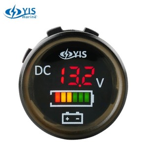 Voltímetro Marino Impermeable SP-BG6 W2P Premium de Taiwán con Indicador LED de Capacidad de Batería para Sistemas Eléctricos de Embarcaciones - Product Image 1