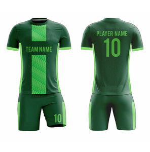 Conjunto de Camiseta de Fútbol Personalizada para Hombre, Negra y Roja con Estampado Geométrico, Sublimada, 100% Poliéster, Absorbente de Humedad, Manga Corta - Product Image 2