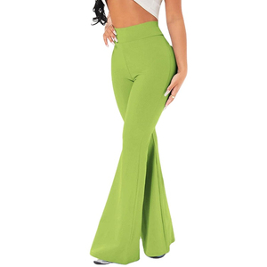 Pantalones Jogger Acampanados para Mujer de Marca Privada, 100% Algodón, Cintura Elástica, Transpirables, de Secado Rápido, para Verano, Venta al Por Mayor - Product Image 1