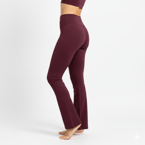 Women Flare Leggings High Waist Yoga Pants Bootcut Gym Workout Stretch Fitness Knitted <b>Tummy</b> <b>Control</b> Custom Private Label OEM - Product Image 6