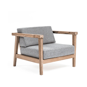Fauteuil une place en teck gris naturel Copenhagen, un meuble de qualité et durable, adapté à une utilisation en intérieur ou en extérieur. - Product Image 4