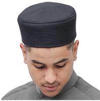 Gorro de Oración Musulmán Bordado con Estampado Puff, Diseño Premium para Hombre, Gorro Kufi de Algodón Elástico, Cuatro Estaciones, Rayas, Colores Personalizados