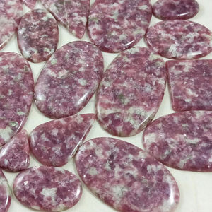 Pierre précieuse naturelle en lépidolite en vrac, prix de gros, cabochon en lépidolite, pierre polie, vente en gros, designer - Product Image 1