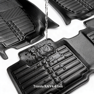 Alfombrillas para Coche con Volante a la Izquierda para Toyota RAV4, 3D 5D, de Cuero, Impermeables, Antideslizantes, Personalizadas al por Mayor para América del Norte, Canadá y la UE - Product Image 4