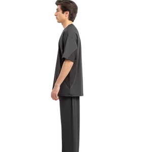 Men's Black Regular Fit Polyester/Cotton Logo <b>Pocket</b> <b>T</b>-<b>Shirt</b> Quick Dry Breathable Fabric Smart Casual Style Custom Brand - Product Image 4