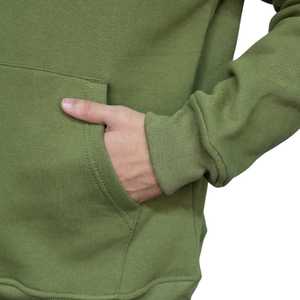 Sudadera con Capucha para Hombre, 100% Algodón, Estilo Casual, Color Caqui, con Estampado Puff, Premium, Suave, Talla Grande - Product Image 6