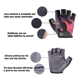 Gants de cyclisme d'hiver robustes, légers, antidérapants, demi-doigts, unisexes, avec service OEM personnalisé et livraison gratuite - Product Image 2