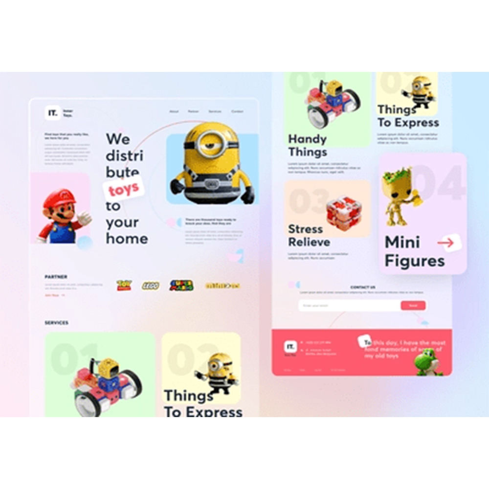 Website Design Children's Online Shopping Sites Landing Page