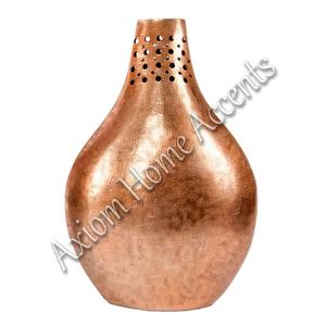 Vase moderne élégant en terre cuite Axiom Home Accents Metal Transparent Glaze pour plantes d'intérieur Vase de table décoratif floral - Product Image 4