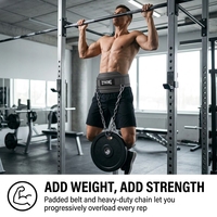 Ceinture de musculation avec chaîne pour dips, accessoires de musculation pour athlètes, ceinture de dips pour entraînement CrossFit