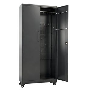 Armoire de garage roulante en acier de 70,6 po avec étagères réglables, 2 portes magnétiques, barre de suspension et plateau - Product Image 1