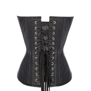 OEM 2026 Hot Selling Customized Logo Women Plus Size Leather <b>Corset</b> Breathable Lace Medium Control Sexy Shaper From Pakistan - Product Image 2