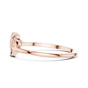 Bague de Fiançailles et de Promesse Minimaliste Ajustable pour Femme en Or Rose Luxe avec Diamant de Laboratoire en Grappe Florale Infinie - Product Image 4