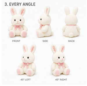 Lindo Peluche de Conejo, Juguete de Peluche Suave, Muñeco de Conejo Kawaii, Regalo para Niños, Juguete de Peluche Súper Suave para Abrazar, Conejo para Dormir - Product Image 4