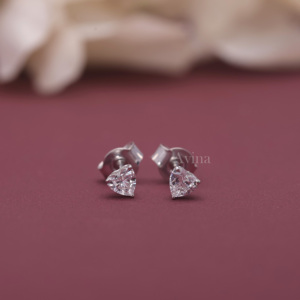 Pendientes de Diamante Cultivado en Laboratorio con Certificación IGI, Corte Solitario en Forma de Corazón, en Oro Blanco/Rosa y Amarillo de 14K |   Pendientes de Diamantes de Lujo - Product Image 3