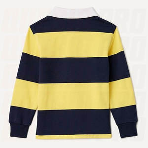 OEM ODM Custom Collar 100% Cotton Polo Shirts With Printed Logo Long Sleeve <b>Jumper</b> Striped Knitted Rugby Polo Shirt for Men - Product Image 2