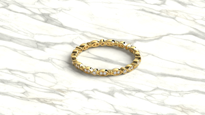 Anillo de Diamantes de Oro de 18K Vintage, Anillo de Boda con Bisel Redondo, Anillo de Compromiso, Joyería Fina para Mujer - Product Image 3