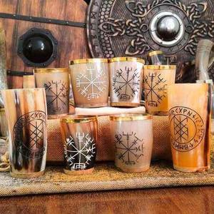 Tasse en verre en corne de buffle écologique, faite à la main, naturelle, de qualité supérieure, aspect rustique - Product Image 2