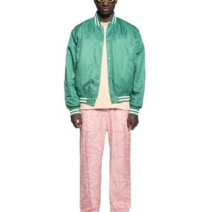 Chaqueta Varsity de Seda Personalizada para Hombre, Chaqueta Bomber de Satén Suave, Chaqueta Letterman, Marca Privada OEM ODM, Ropa de Moda Premium - Product Image 6