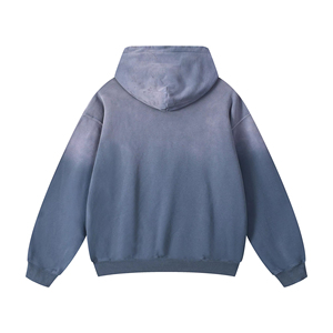 Hoodies en mélange de coton, hiver, à capuche, logo personnalisé, grandes tailles, unisexe, molleton épais, imprimé en relief, coupe oversize - Product Image 2