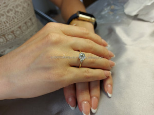 IGI/GIA Lab Grown Cut Diamond Vintage 14K Anillo de boda/compromiso amarillo Unisex Oro blanco fino para fiesta de aniversario-Worthy - Product Image 2