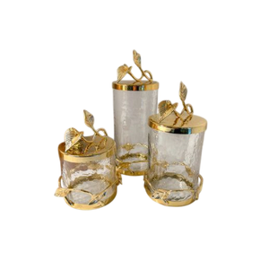 <b>Set</b> Of 3 Cylinder Metal Spice <b>Canister</b> With Airtight Lid Minimalist Kitchenware Storage Container For Freshness Preservation - Product Image 6