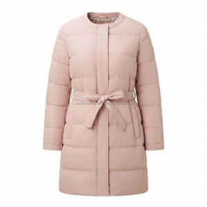 <b>Women</b> <b>Lightweight</b> Long Winter <b>Puffer</b> <b>Jacket</b> Quilted Belted Warm Insulated Parka Casual Outdoor OEM ODM Supplier - Product Image 1