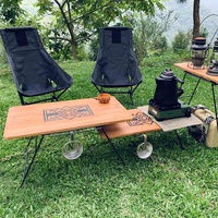 Table de pique-nique extensible moderne en teck, convertible, portable, pliable, pour l'extérieur, la salle à manger, le camping, meubles de maison