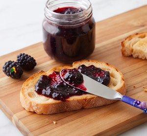 Couteau à fromage décoratif en acier inoxydable avec manche en fil de métal perlé violet pour usage en cuisine - Product Image 6