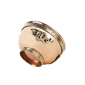 Cuenco de cobre antiguo con diseño de dragón, pequeño, para incienso y usos múltiples, hecho a mano, decoración del hogar, por consignantes indios - Product Image 3