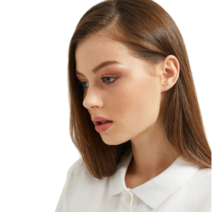 Womens Short Sleeve Polo Shirt Breathable Cotton Blend Collared Casual Golf Tennis Office Uniform <b>Classic</b> Fit Everyday Wear Top - Product Image 3
