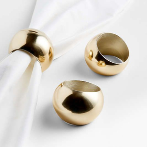 Luxury Modern Eco-Friendly Brass Napkin Ring with Holly <b>Leaf</b> Cutwork Design Wedding <b>Table</b> Decoration for Hotel and Restaurant - Product Image 4