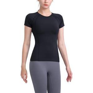 Camiseta Deportiva Cómoda para Mujer, 100% Algodón, Manga Corta, Corte Holgado, Tejido Jersey Transpirable, Color Liso, Ropa Deportiva - Product Image 2
