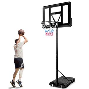 Canestro da Basket Portatile Regolabile con Tabellone Infrangibile e Ruote per Campi Esterni - Product Image 4