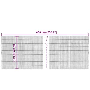 Clôture de jardin en roseau de 236.2 \ "x 31,5 \" treillis et portail durables pour espaces extérieurs - Product Image 5