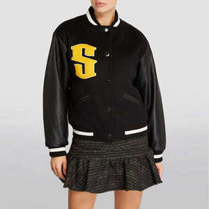 Women Varsity Jacket Premium Quality Stylish Letterman <b>Coat</b> Lightweight Comfortable Fashion Outerwear for Daily Wear - Product Image 1