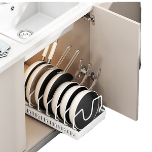 Étagère de rangement murale en fer robuste à double niveau multifonctionnelle pour cuisine, organisateur de placard efficace pour hôtels - Product Image 3