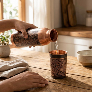 Luxury Copper <b>Water</b> <b>Bottle</b> for Gym Yoga School Kids Men <b>Large</b> Capacity & Eco-Friendly - Product Image 5