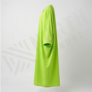 2025 OEM Kimono Abaya pour femmes musulmanes, en tissu polyester épais, doux et très extensible, col en V, manches longues, pour fêtes, Ramadan, mariages - Product Image 3