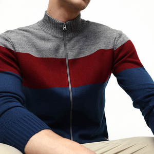 Cárdigan con Cierre para Hombre, Elegante, de Invierno, Forro Polar, Lana/Viscosa, Corte Ajustado, Moderno, Cálido y Cómodo, Manga Larga, Tejido de Punto - Product Image 4