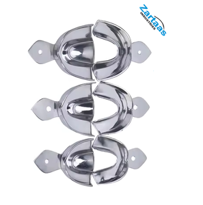 Plateaux d'empreinte dentaire en acier inoxydable de haute qualité pour empreinte complète (supérieure et inférieure), fabrication et exportation - Product Image 2