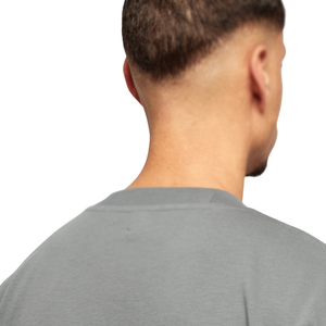 Camiseta de Hombre Oversize Gris Sólida Estilo Urbano de Ajuste Holgado y Peso Pesado (400g) con Hombros Caídos, de Secado Rápido, Transpirable, Casual, 100% Algodón Jersey - Product Image 5