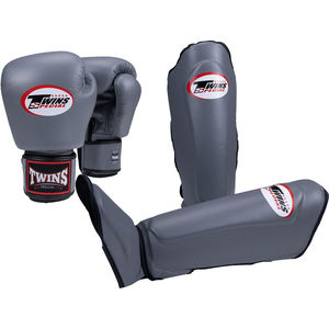 Guantes de Boxeo Muay Thai MMA Twins, Protectores de Espinilleras de Cuero de Primera Calidad con Cierre de Gancho y Bucle, Transpirables, Kit de Protección para Espinilleras - Product Image 6