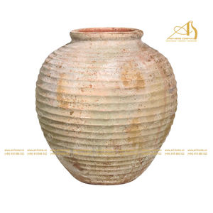 Maceta de Cerámica Moderna Galvanizada Art-home, Color Amarillo Kaoli, AN546H110, Mini Maceta para Jardín, Hogar y Flores - Product Image 1