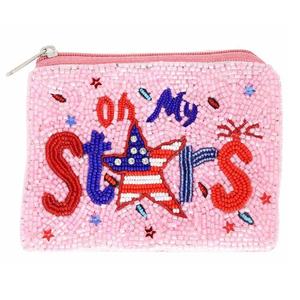 Monedero Pequeño Negro con Cuentas y Cierre de Cremallera con Diseño de Estrella, Ideal para Llaves, Efectivo y Tarjetas, Multiusos, Bolsa de Regalo - Product Image 3