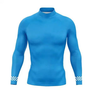 Maillots de compression personnalisés avec logo imprimé, respirants, écologiques, anti-bactériens, en Spandex/Polyester, protection anti-éruptions cutanées haute performance - Product Image 2