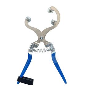 Stainless Steel Jewelry Pliers Tapered <b>Baguette</b> Cut For DIY Jewelry Setting Blue Handles Spring Loaded - Product Image 1