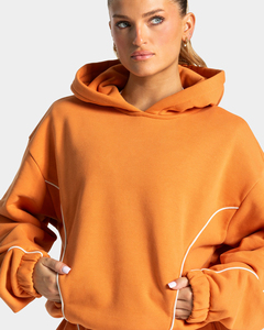 Ensemble de survêtement pour femme couleur moutarde avec détails contrastants, sweat-shirt oversize et pantalon de jogging premium, vêtements de sport décontractés, ensemble de survêtement de haute qualité - Product Image 6